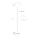 Trio R49151108 Jeff 147x25cm, 250lm, 3000K, akkumulátors, érintőkapcsolós, fényerőszabályzós álló lámpa