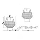 Trio R51261036 Borka asztali lámpa