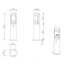 Trio R51719142 Paloma 50cm, mozgás-érzékelős, 1xE27, IP44 álló lámpa