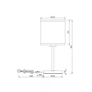 Trio R51851036 Aimee 1xE27, 37x17cm,  vezetékes kapcsolós asztali lámpa