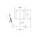 Trio R51971001 Madeline 1xE27, 31,5x20cm, vezetékes kapcsolós asztali lámpa