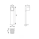 Trio R53286132 Colombo napelemről és hálózatról üzemelő, 50x10cm, mozgás-érzékelős, alkonykapcsolós, 650lm, 4000K, IP44, kültéri álló lámpa