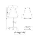 Trio R53621107 Kenny akkumulátoros, fényerőszabályzós, 140m, 3000K asztali lámpa