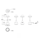 Trio R53851102 Tembo fényerőszabályzós, színváltós, 3000/4000/6500K éjjeli lámpa