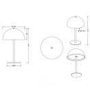 Trio R54891132 Munoz 21x13cm, 120lm, 3000K, akkumulátors, érintőkapcsolós, fényerőszabályzós lámpa