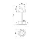 Trio R55961131 Diaz 21x8,5cm, 160lm, 2700-6500K, akkumulátoros, érintőkapcsolós, fényerőszabályzós, IP44 asztali lámpa