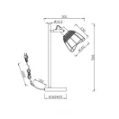 Trio R56231032 Jerome 1xE27, 50x14cm asztali lámpa