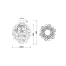 Trio R60461032 Leavy mennyezeti lámpa