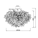 Trio R60463015 Leavy mennyezeti lámpa