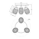 Trio R61573380 Bidar 3xE14, 58x27cm spot lámpa