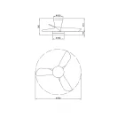 Trio R64412131 Randers 76x26cm, távirányítós, fényerőszabályzós, 2500lm, 2700-6000K, 6 forgási sebességes ventilátoros lámpa