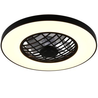   Trio R64462102 Linköping 59x16,5cm, távirányítós, fényerőszabályzós, színváltós, 5600lm, 2700-6500K, 3 forgási sebességes ventilátoros lámpa