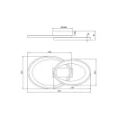 Trio R64482107 Malaga mennyezeti lámpa