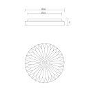 Trio R64791101 Ataris 1900lm, 2700-6000K, 38x7cm, távirányítós, dimmeres, csillagog égbolt effektes mennyezeti lámpa