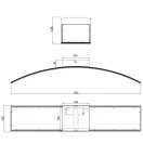 Trio R64861131 Sigma 76,5x13,5cm, íves, 2600lm, 3000K mennyezeti lámpa