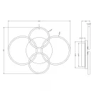 Trio R67364132 Cires mennyezeti lámpa