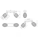 Trio R81572065 Bidar 2xE14, 28x27cm spot lámpa