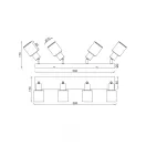 Trio R81784032 Cadiz mennyezeti spot lámpa