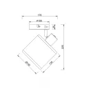 Trio R81851736 Aimee 1xE14, 13x17,6cm, kapcsolós spot lámpa