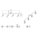 Trio R82134106 Tours spot lámpa